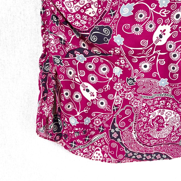 ISABEL MARANT ETOILE Carina Top Womens 40 Pink Printed One Shoulder Blouse - Picture 9 of 16